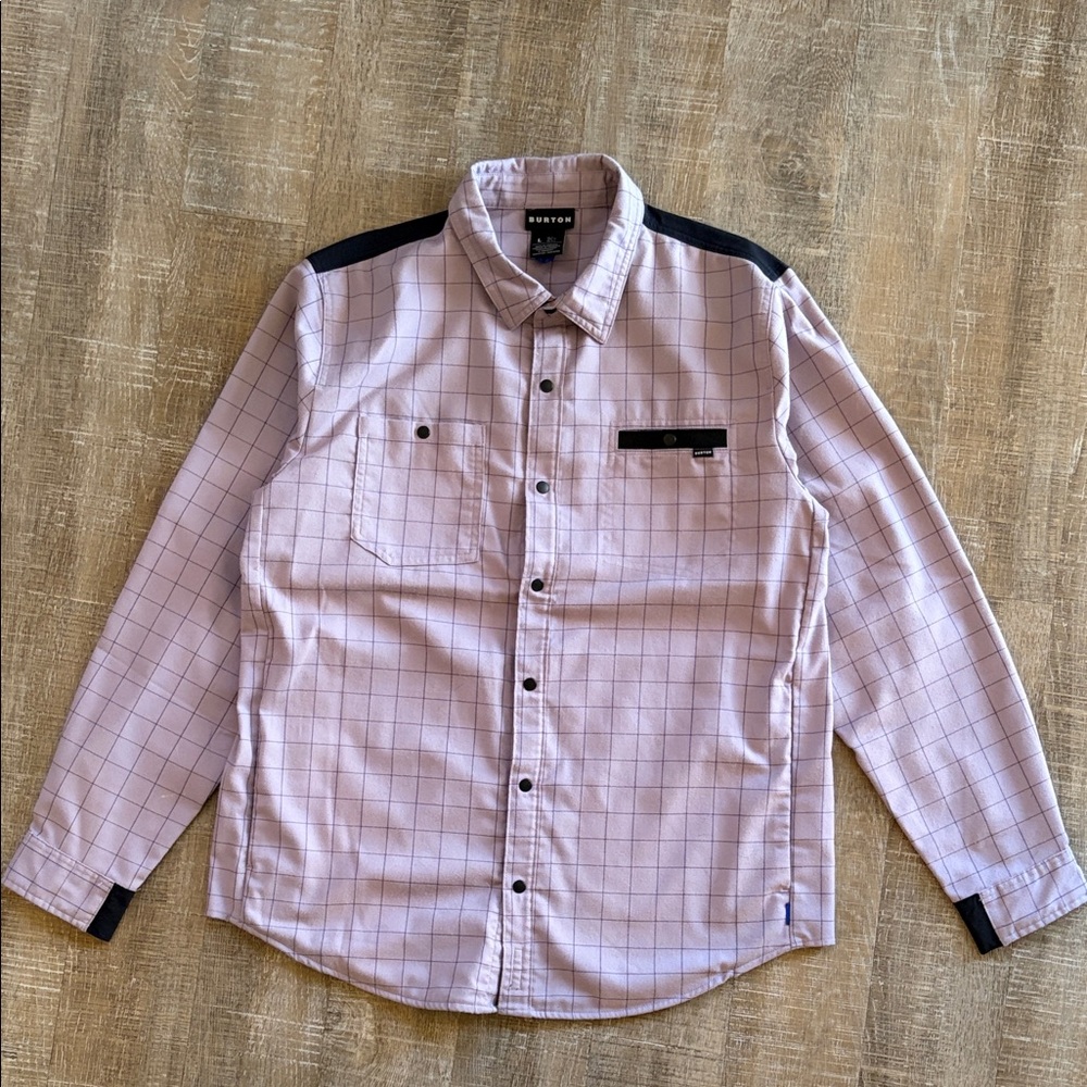 Burton Men's Plaid Shirt - Light Purple